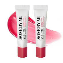 SOME BY MI V10 Hyal Lip Sun Protector Berry - Pack of 2 0.46oz - Korean Tinted Glow SPF 15 Sunscreen Lip Balm for Dry & Sensitive Lips - Hydrati