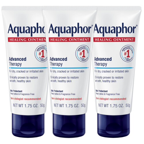 Aquaphor Unguent Aquaphor pentru Vindecare, Protector Avansat pentru Piele, 1.75 Oz, Pachet de 3