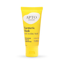 APTO Skincare kurkumanaamio atselaiinihapolla kirkastava ja kuoriva kermainen kasvonaamio 2 unssia
