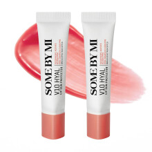 SOME BY MI V10 Hyal Lip Sun Protector Rosy - Pack of 2 0.46oz - Korean Tinted Glow SPF 15 Sunscreen Lip Balm for Dry & Sensitive Lips - Hydratin