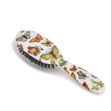 Rock & Ruddle Natural Mixed Boar Bristle Hair Brush for Women and Kids (Small 6.9"""") - Wet or Dry Hair Detangling Smoothing Blowdrying - Designe