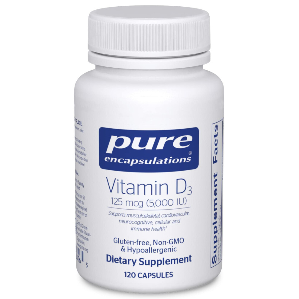 Photos - Vitamins & Minerals Pure Encapsulations Vitamin D3 125 mcg - Supplement to Support Bone Joint Breast Heart Colon and Immune Health* (5 000 IU)
