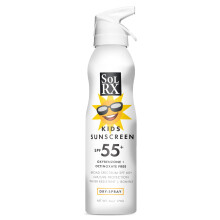 Solrx Sport Kid's Spray SPF 55+ Proflama solare Spray SPF55+ Ref Friendly Broad Spectrum Crema solare per il viso e il corpo senza ossigenzono