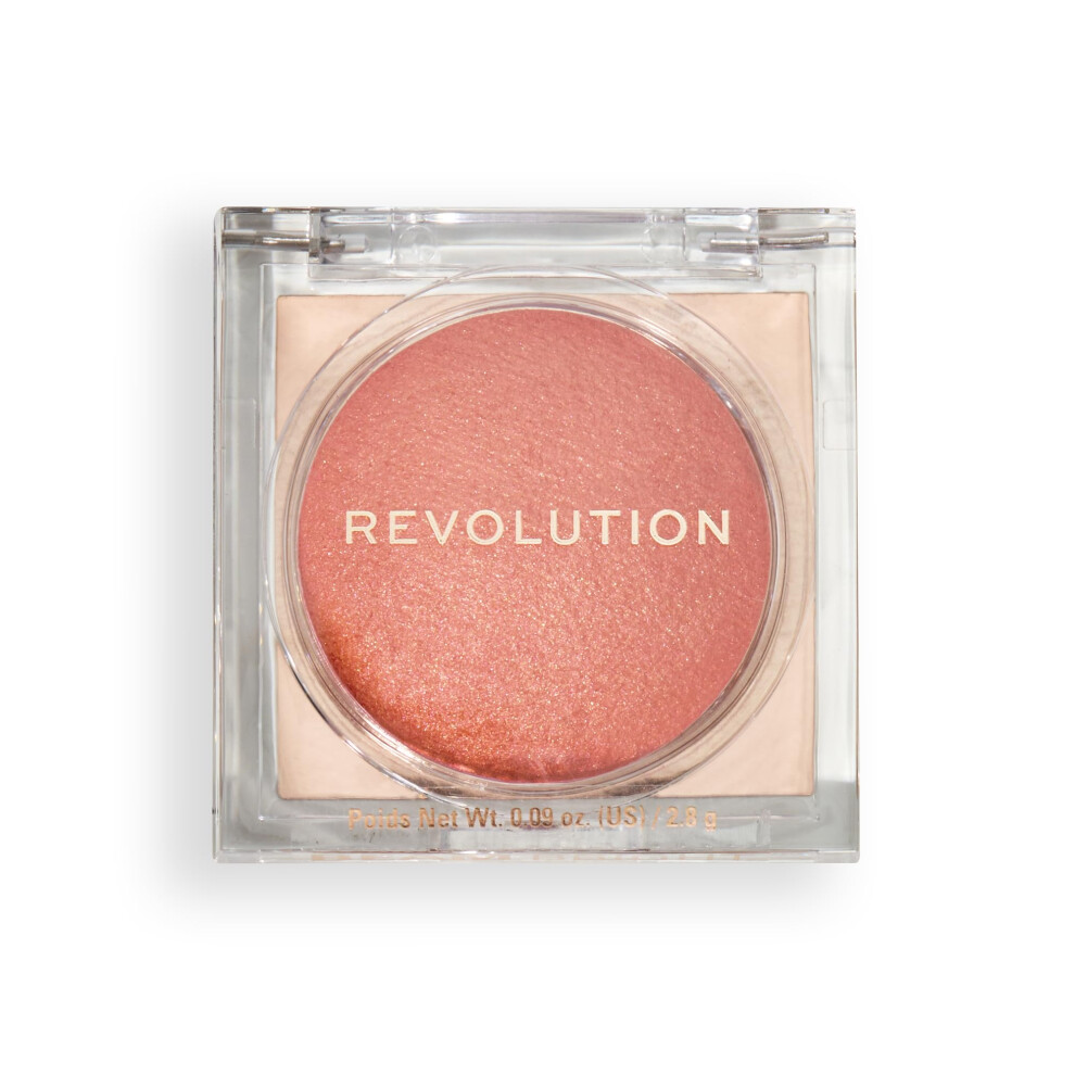 Revolution Beauty Lo Peach Revolution Beam Bright Blush Blendable & Buildable Face Powder Blush Luminous Finish For Radiant Cheeks Vegan & Cruelty-Free Pop 0.09