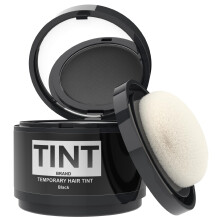 TINT Root Touch Up Powder for Gray Hair - Conceal and Cover with Natural-Looking Color for Women and Men (Black)