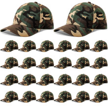 24 Pieces Camouflage Kids Baseball Cap Camo Army Military Kids Hat Adjustable Closure