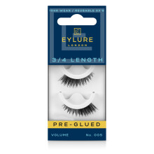 Eylure Press On Pre-Glued False Eyelashes 3/4 Length Lashes No. 005 1 Pair