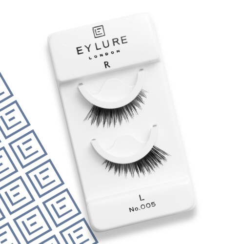 Eylure Eylure Press On Pre-Glued False Eyelashes  3/4 Length Lashes  No. 005  1 Pair 1