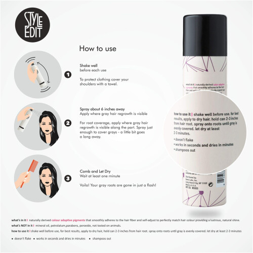 Medium Brown Root Concealer - Touch Up Spray For Medium Brown Hair Color - Temporary Instantly Covers Grey Hair  Pack of 1 1