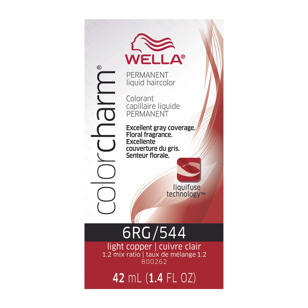 Color Charm Gray/Light Colorcharm Permanent Liquid Hair Color For Coverage 6Rg Copper
