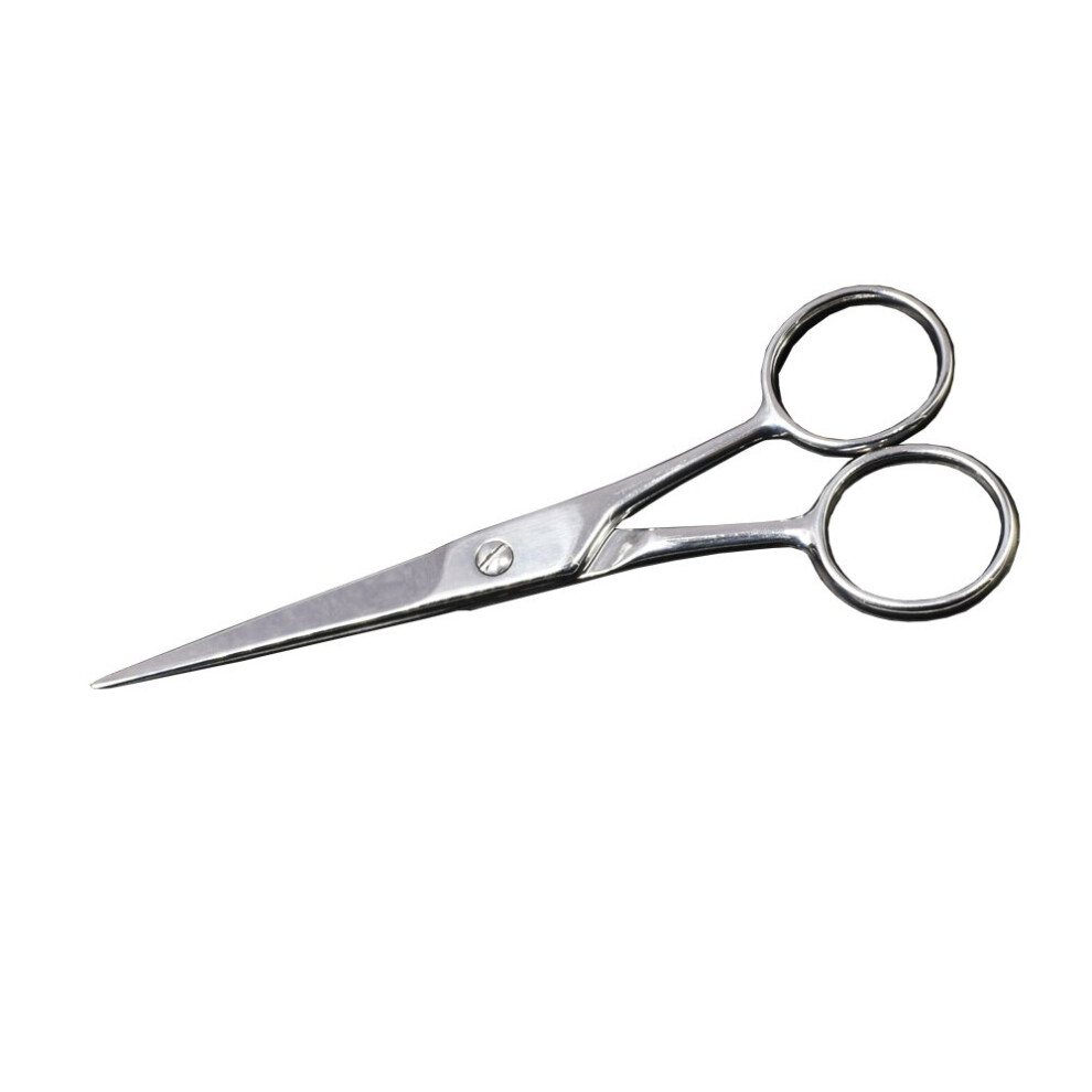 Motanar Silver 5.0"""" Stainless Steel Facial Hair Small Pet Professional Grooming Scissors Shears Beard & Mustache Scissors -Beards Mustache & Eyebrows