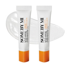 SOME BY MI V10 Hyal Lip Sun Protector Clear - Pack of 2 0.46oz - Korean Tinted Glow SPF 15 Sunscreen Lip Balm for Dry & Sensitive Lips - Hydrati