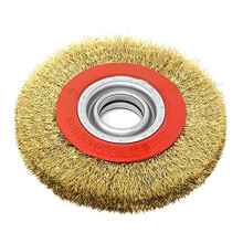 2 PC- 6'' Steel Wire Wheel Brush Crimped 1/2' 5/8' 3/4' 7/8' 1' Bench Grinder