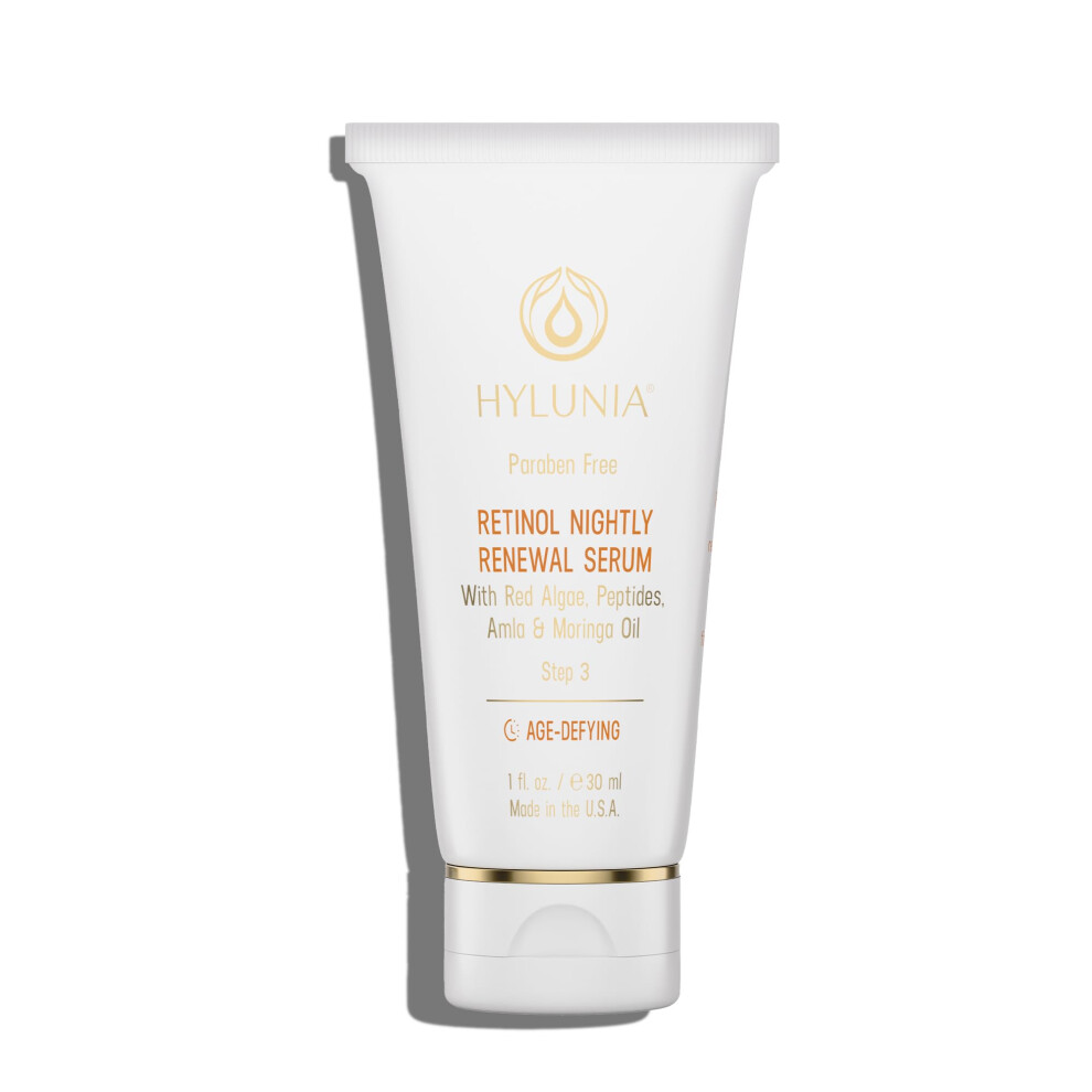 Hylunia Nightly Renewal Serum - 1.0 Fl Oz - Anti-Aging - Shea Butter Hyaluronic Acid Zinc - Natural Vegan Skin Repair