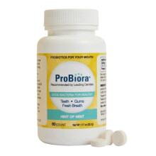 ProBiora Hint of Mint Oral-Care Chewable Probiotic Tablets (Formerly ProBioraPlus) Probiotic Supplement for Women & Men Healthier Teeth & Gums