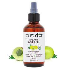 PURA D'OR 4 Oz BIO-Amla-l, 100 % reines, USDA-zertifiziertes Premium-l, kaltgepresst, unraffiniert, extra vergine, indisches Haarpflegel, Haar