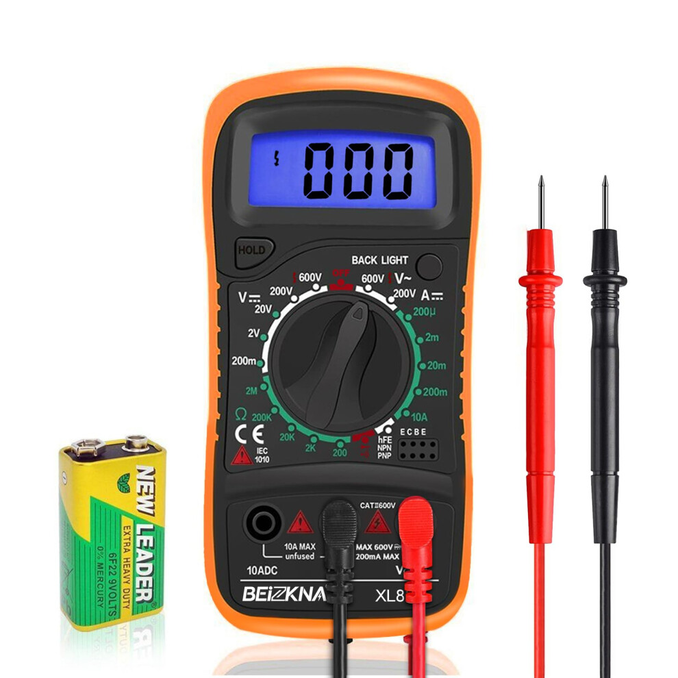 Digital Multimeter Voltmeter Battery Voltage Multi Tester Ac Dc Volt Ohm Amp Current Meter 940534657427