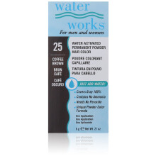 Water Works Wasseraktivierte permanente Pulver-Haarfarbe fr Mnner und Frauen 25 Kaffeebraun