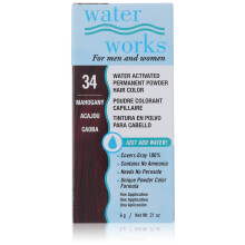 Water Works Wasseraktivierte permanente Pulver-Haarfarbe fr Mnner und Frauen #34 Mahagoni