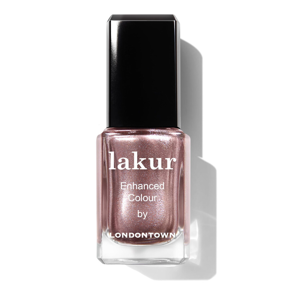 Londontown Metallic Shimmery Nail Polish Kissed By Rose Gold Lakur Vegan Chip-Resistant Long-Lasting Nail Lacquer 40 Fl Oz