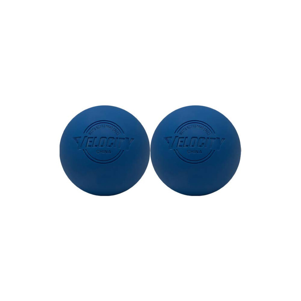 Velocity Massage Lacrosse Ball For Muscle Knots, Myofascial Release, Yoga & Trigger Point Therapy - Firm Rubber Scientifically Designed For Durability