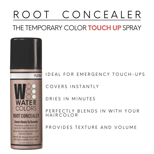 Watercolors Root Concealer Spray för grått hår - Platinum 2 oz 2