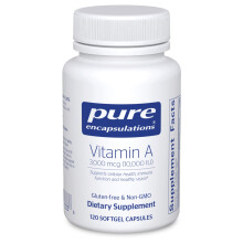 Pure Encapsulations Vitamin A - 3,000 mcg - from Cod Liver Oil - Immune & Vision Support* - Vitamin A Palmitate Supplement - Non-GMO - 120 Softgel Cap