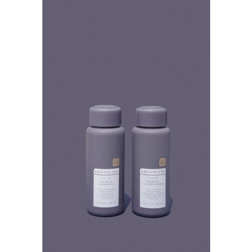Kristin Ess Hair Set Shampoo e Balsamo Viola per Capelli Biondi, Brunette, Grigi e Argento 1