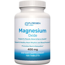 Magnesium 400 mg [Hochwirksam] Nahrungsergnzungsmittel  Magnesiumoxid zur Untersttzung des Immunsystems, Muskelregeneration, Beinkrmpfen und