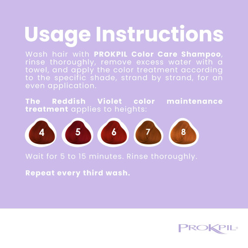 Violeta Rojizo Prokpil Farbbehandlung | Rötlicher Violetter Farbauftrag 10.1oz-300ml 1