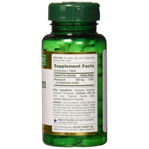 Nature's Bounty Magnesium 500 mg Tabletten 100 Stck 2