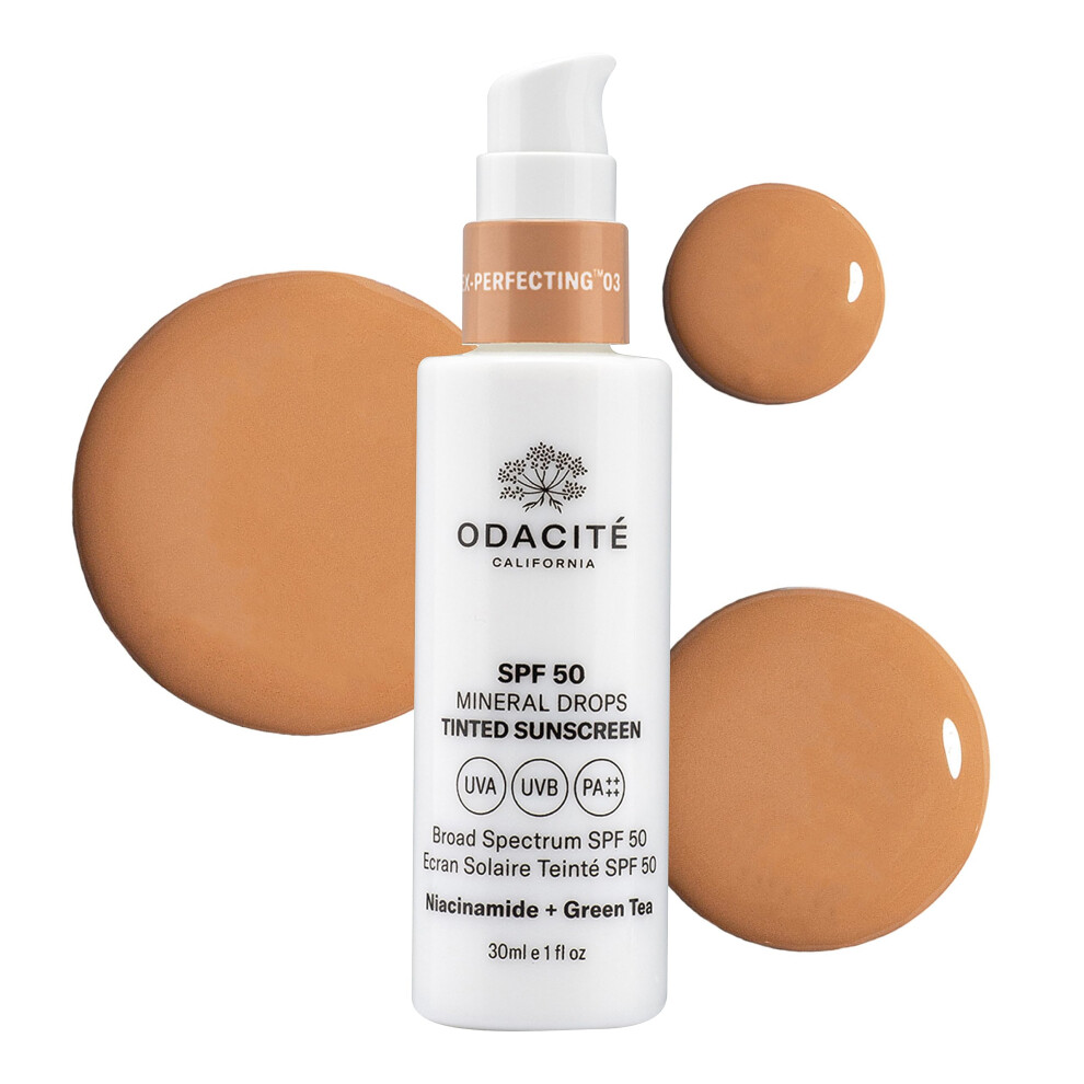 Photos - Sun Skin Care SPF 50 Flex-Perfecting Mineral Drops Tinted Sunscreen THREE 850008143656