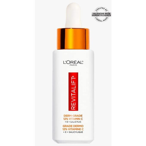 L'Oral, Revitalift Derm Intensives, Derm-Grade, 12% Βιταμίνη C + E + Σαλικυλική, 1 fl oz (30 ml) 1