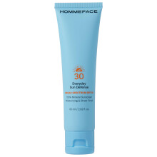 HOMMEFACE Everyday Sun Defense Amplo Espectro FPS 30 - Hidratante Facial Mineral Dirio Loo Protetor Solar Facial Reef-Safe No Gorduroso 2,02