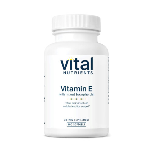 Vital Nutrients Vital Nutrients, Vitamin E mit Gemischten Tocopherolen, 100 Weichkapseln