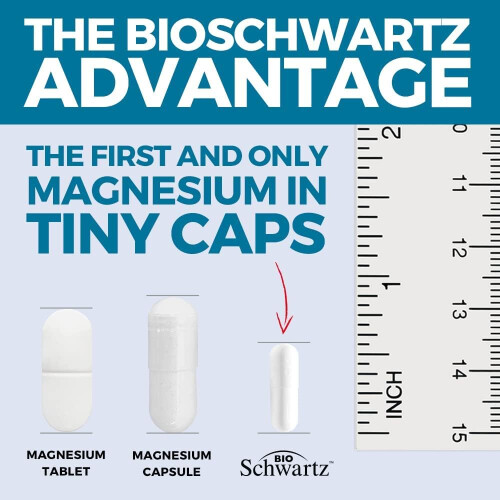 BioSchwartz, Magnesiumbisglycinat mit maximaler Absorption, 360 vegetarische Kapseln 2