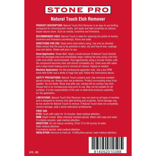Stone Pro Etch Remover Natural Touch 8 Oz. 1