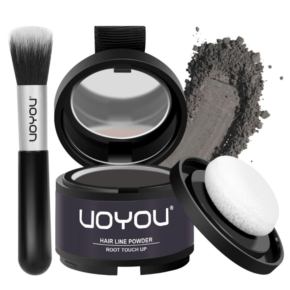 Uoyou Root Touch Up Powder Instantly Conceals Hair Loss Gray Root Cover Up Powder Water & Sweat Resistant Hair Powder For Thinning Hair Men & Women