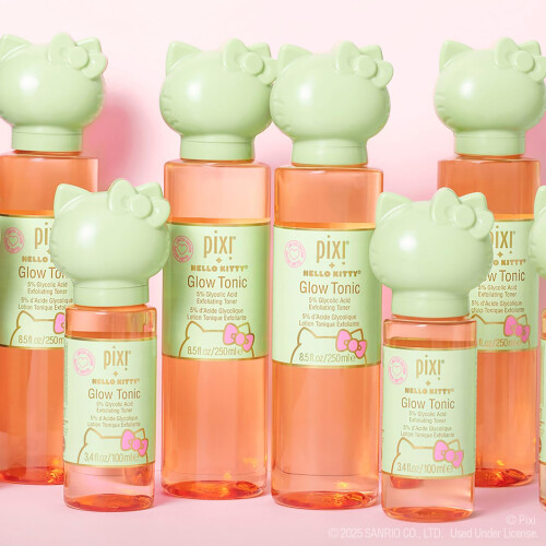 Pixi Hello Kitty Glow Tonic 5% Glykols   ure Peeling-Toner 100 ml 1