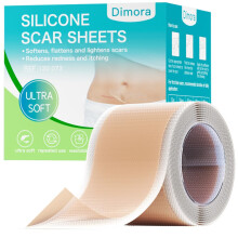 Dimora Waterdichte Siliconen Littekens - Medische Hypoallergene Siliconen Tape (1,6"x60" Rol)