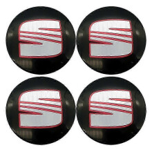 4 Pack 60mm Car Wheel Center Hub Cap Rim Cover Logo Sticker Accessories for Seat Ibiza 6j 6l Fr Atca Altea Xl Leon 2 Leon