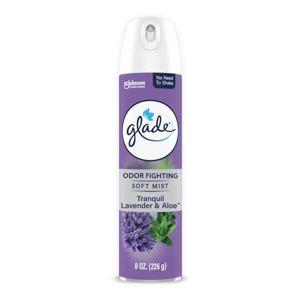 Glade Air Freshener Room Spray  Tranquil Lavender & Aloe Scent  Odor Fighting to Deliver Long Lasting Freshness  8 Oz
