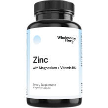 Wholesome Story, Magnesiumglycinat, Vitamin B6, Zinkpicolinat, 60 Vegetarische Kapseln