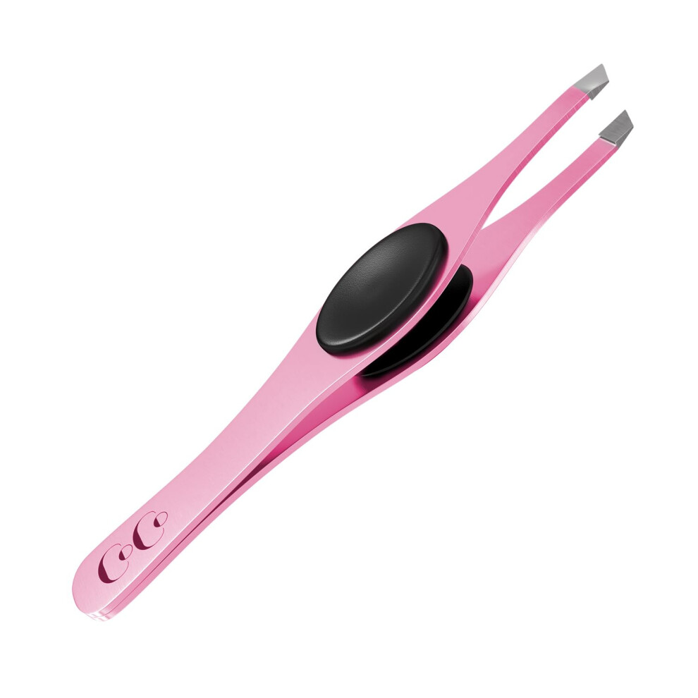 Coco's Closet Cocos Professional Tweezers For Facial Hair Removal For Women Men, Sharp, Slanted Pointed Tip, Best Tweezers For Men, Precision Eyebrow Plucking Shapi
