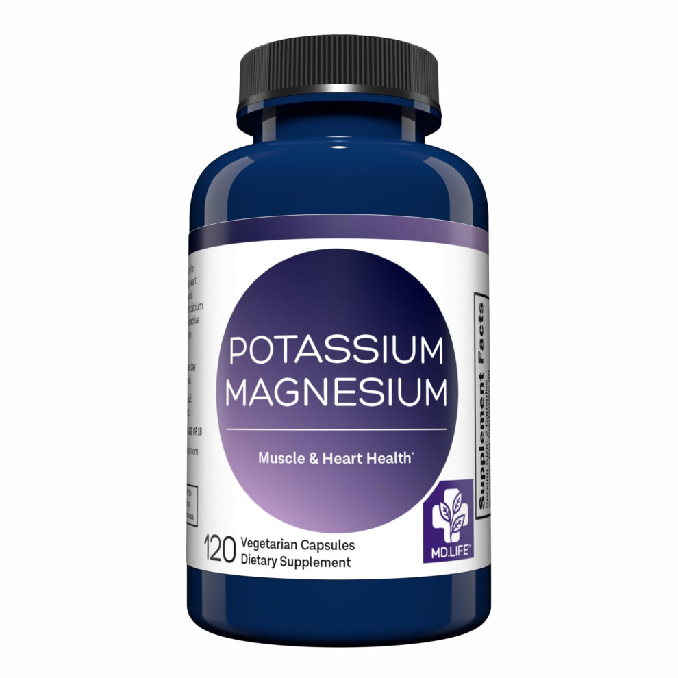 Md. Life Magnesium-Kalium-Ergnzung 120 Kapseln Magnesiumkomplex Mit Hoher Absorption Magnesium-Ergnzung Zur Untersttzung Der Gefgesund-image