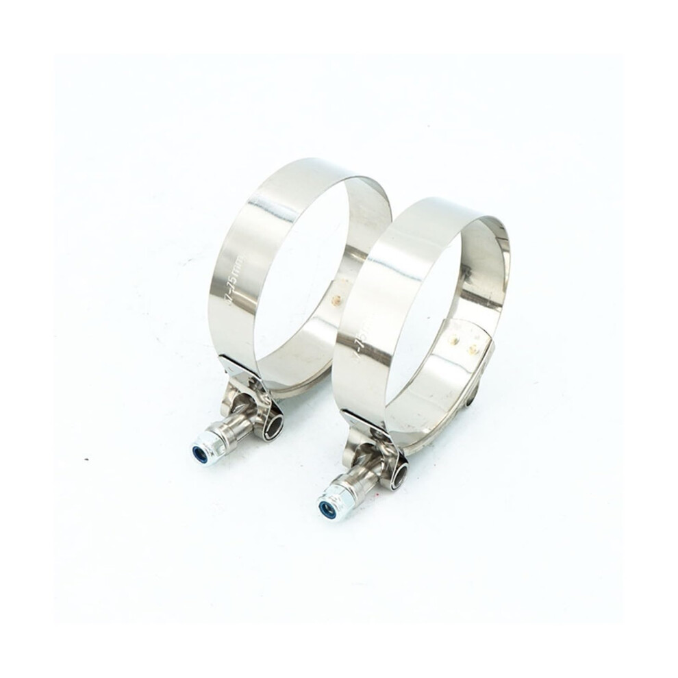 2Pcs 304 Stainless Steel T-Bolt Turbo Hose Clamp Silconet Bolt Clamp T Hose Pipe Clamp(92-100Mm 2Pcs) Silver 940534658363