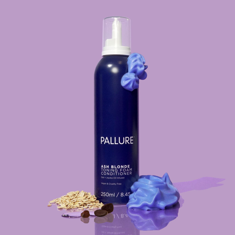 Pallure Ash Blonde Toning Foam Conditioner, Reduziert Messing- Und Gelbt Ne F R Silbernes Haar, Vegan Und Tierversuchsfrei, 250 Ml-image