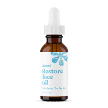 ASUTRA Restauracin de aceite facial 1 Fl oz - Aceite de geranio y rosahip suave e hidrato la piel seca minimiza la apariencia de lneas finas y arru