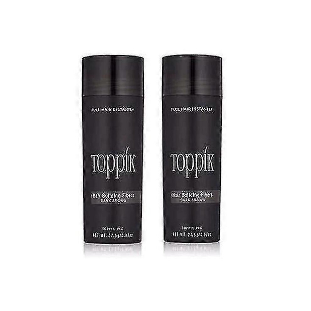 Zc 2 Pcs Toppik Densifying Hair Fibers Dark Brown