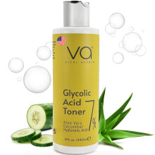 Glykolsure-Toner fr das Gesicht  Anti-Aging-Porenverkleinerer fr das Gesicht, Peeling-Toner  mit Aloe Vera-Gurken-Hyaluronsure  AHA-Toner  al